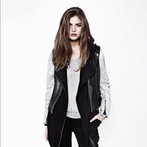 All Saints Women's Albany Two-Tone Leather Jacket